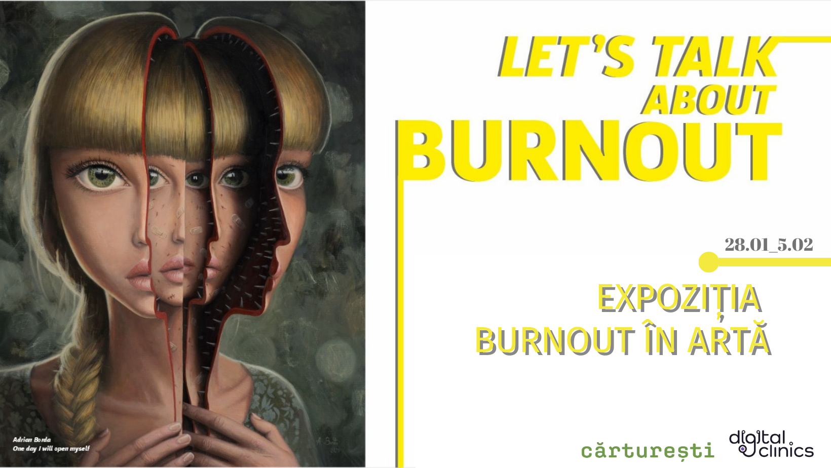 Expoziția "Burnout în artă", la librăria Cărturești Carusel